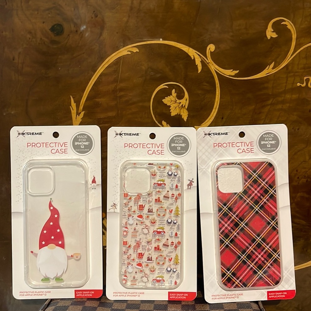 NEW (3) PIECE BUNDLE XTREME PROTECTIVE PLASTIC CASES FOR IPHONE 12
